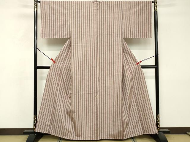 平和屋着物■上質な紬 縞 正絹 逸品 DABF4436cd