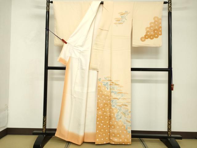 平和屋着物■訪問着 刺繍 草花文 金彩 正絹 逸品 DABF4442cd