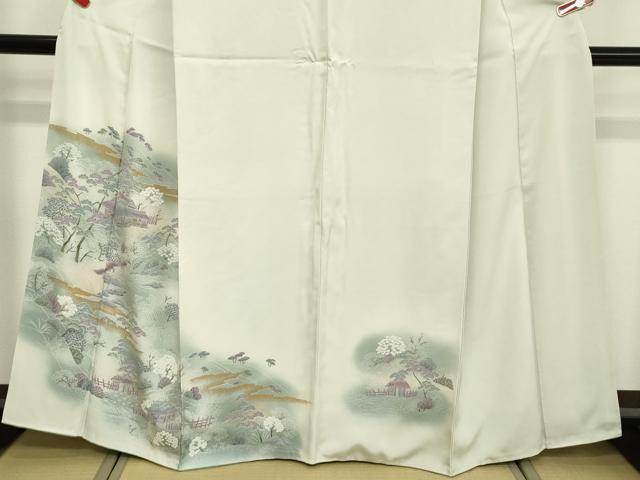 平和屋着物■訪問着 風景文 暈し染め 金彩 正絹 逸品 DABF4458cd