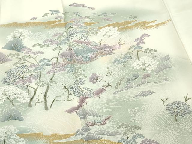 平和屋着物■訪問着 風景文 暈し染め 金彩 正絹 逸品 DABF4458cd