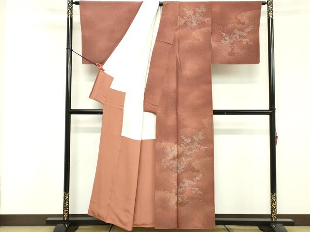 平和屋着物■訪問着 刺繍 草花文 暈し染め 正絹 逸品 DABF4461cd