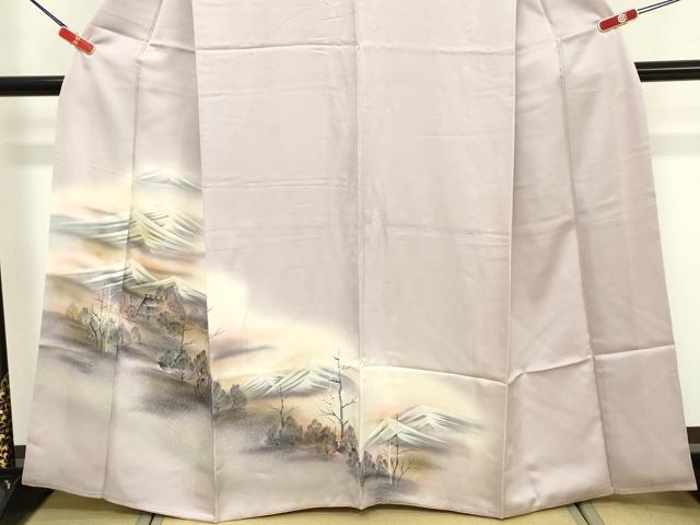 平和屋着物■訪問着 手描き 遠山風景文 暈し染め 正絹 逸品 DABF4463cd