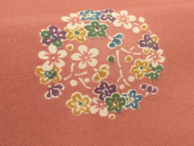 平和屋着物■小紋 花丸文 DABF4466cd