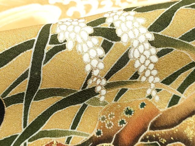 平和屋着物■豪華黒留袖 作家物 花鳥文 正絹 逸品 DABF4487cd