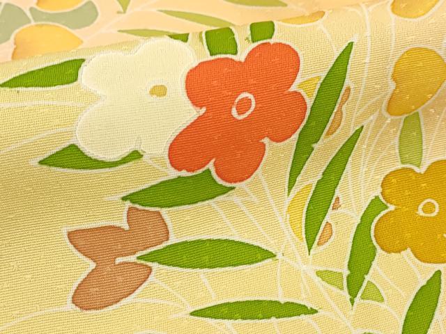 平和屋着物■訪問着 草花文 暈し染め 正絹 逸品 DABF4511cd