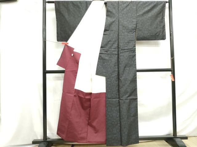 平和屋着物■本場大島紬 舞花文 正絹 逸品 DABF4608qa