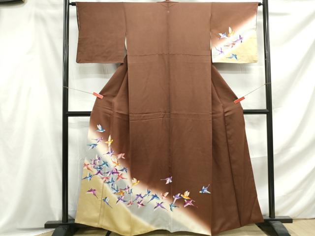 平和屋着物■訪問着 手描き 飛鳥文 暈し染め 正絹 逸品 DABF4628qa