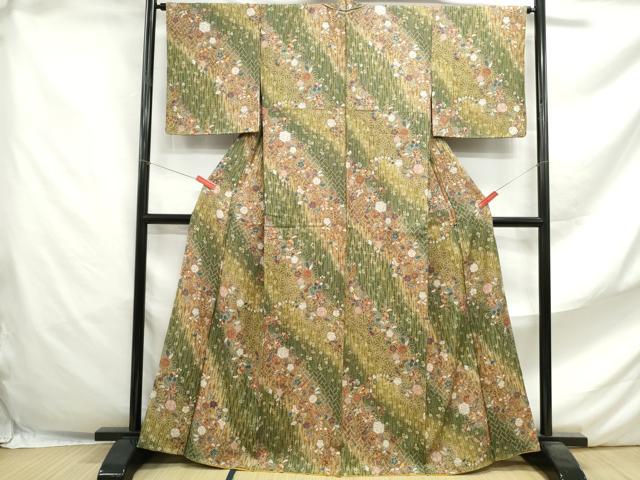 平和屋着物■上質な小紋 辻が花 暈し染め 金彩 正絹 逸品 DABF4642qa