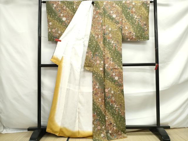 平和屋着物■上質な小紋 辻が花 暈し染め 金彩 正絹 逸品 DABF4642qa