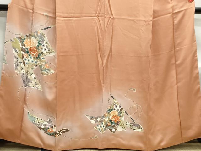 平和屋着物■訪問着 几帳花文 暈し染め 正絹 逸品 DABF4648qa