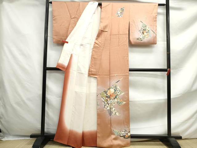 平和屋着物■訪問着 几帳花文 暈し染め 正絹 逸品 DABF4648qa