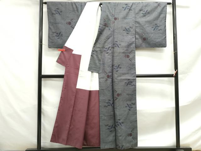 平和屋着物■本場大島紬 7マルキ 舞花文 正絹 逸品 DABF4653qa