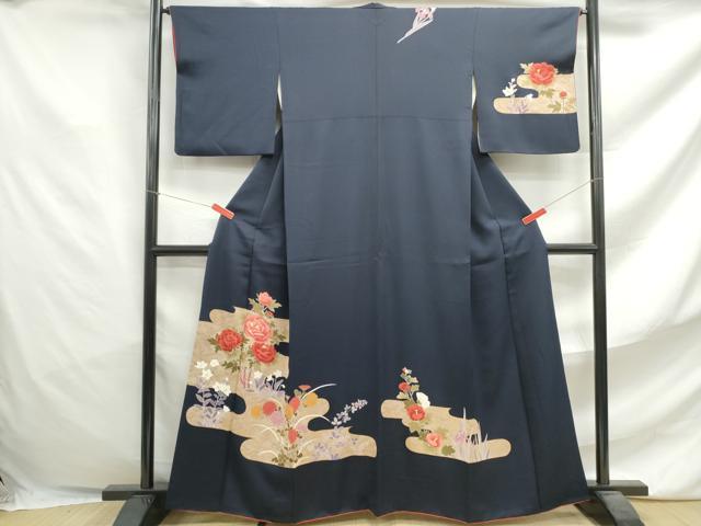 平和屋着物■訪問着 刺繍 エ霞枝花文 金彩 正絹 逸品 DABF4706qa