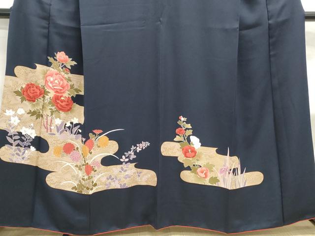 平和屋着物■訪問着 刺繍 エ霞枝花文 金彩 正絹 逸品 DABF4706qa