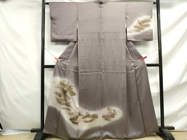 平和屋着物■訪問着 花籠文 暈し染め 金彩 正絹 逸品 DABF4736qa
