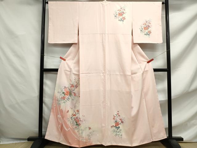 平和屋着物■訪問着 草花文 暈し染め 正絹 逸品 DABF4806qa
