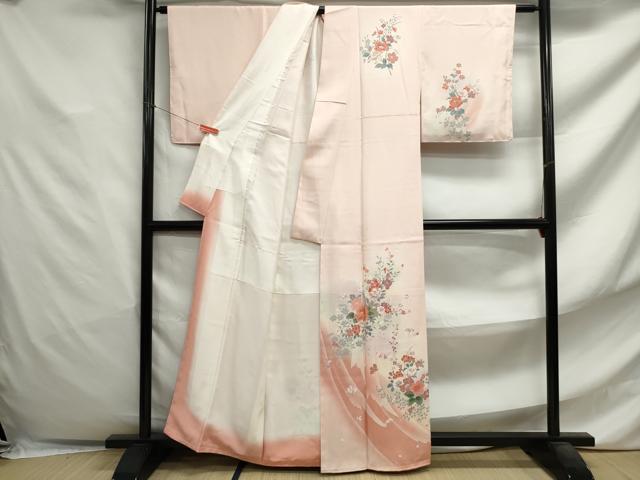 平和屋着物■訪問着 草花文 暈し染め 正絹 逸品 DABF4806qa