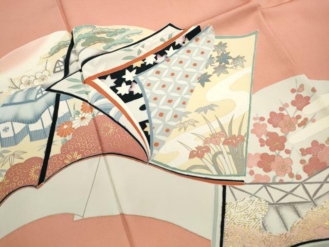 平和屋着物■訪問着 冊子風景文 金彩 ますいわ屋扱い 正絹 逸品 DABF4808qa
