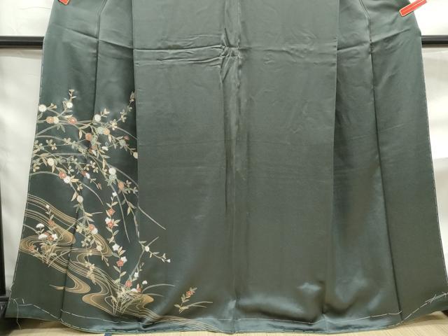 平和屋着物■訪問着 流水草花文 暈し染め 金彩 正絹 逸品 DABF4859qa