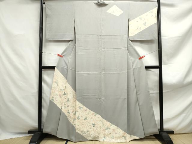 平和屋着物■訪問着 刺繍 唐草花文 正絹 逸品 DABF4874qa