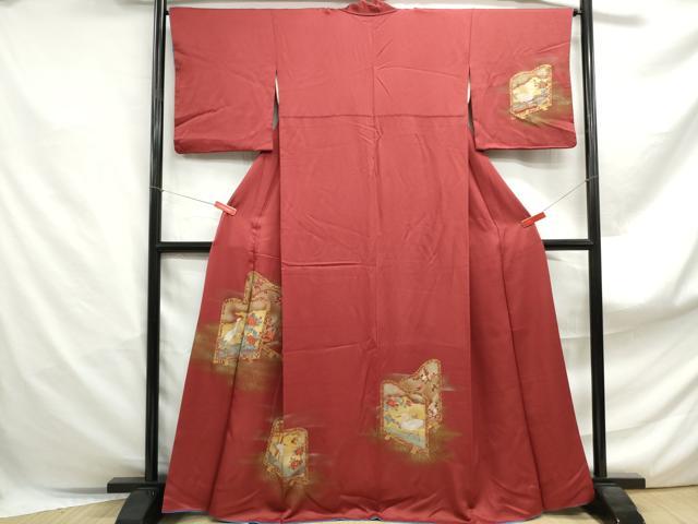 平和屋着物■訪問着 刺繍 花鳥文 暈し染め 金彩 正絹 逸品 DABF4875qa