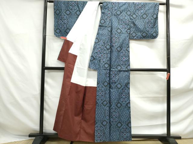 平和屋着物■本場村山大島紬 華菱文 正絹 逸品 DABF4902qa