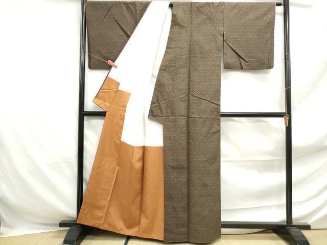 平和屋着物■上質な紬 井絣 正絹 逸品 DABF4910qa