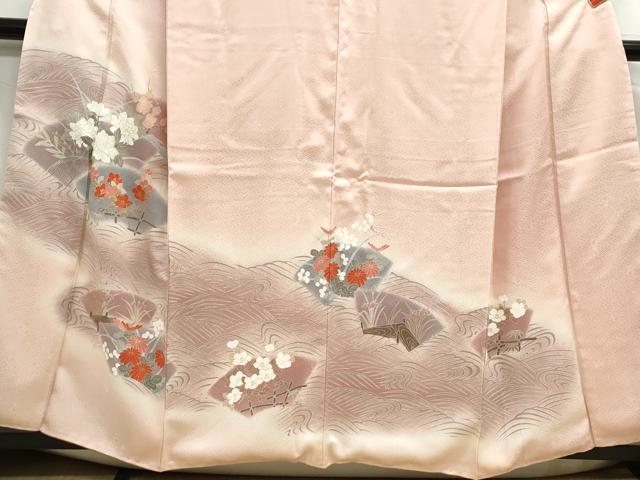 平和屋着物■訪問着 立波地紙花文 暈し染め 金彩 ますいわ屋扱い 正絹 逸品 DABF4911qa