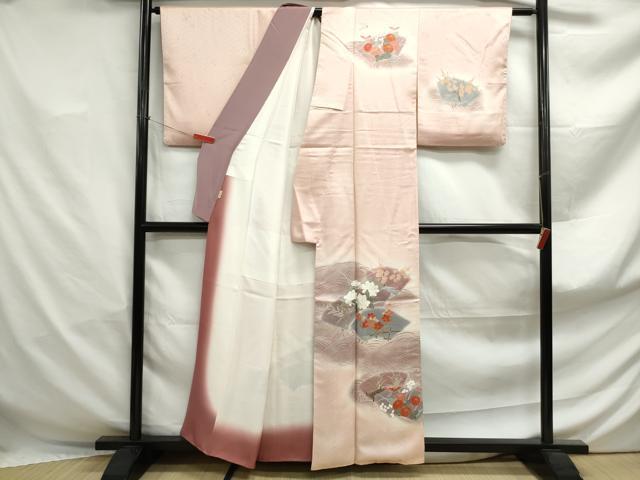 平和屋着物■訪問着 立波地紙花文 暈し染め 金彩 ますいわ屋扱い 正絹 逸品 DABF4911qa