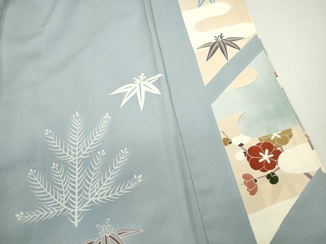 平和屋着物■豪華色留袖 駒刺繍 エ霞笹梅文 金彩 正絹 逸品 DABF4914qa