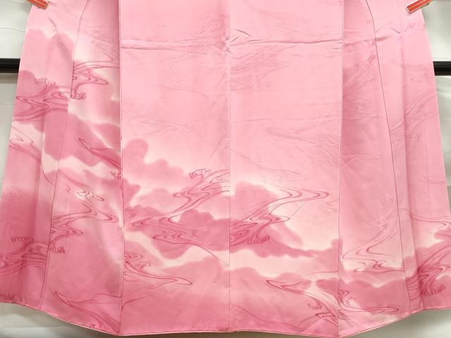 平和屋着物■訪問着 流水雲文 暈し染め 正絹 逸品 DABF4922qa