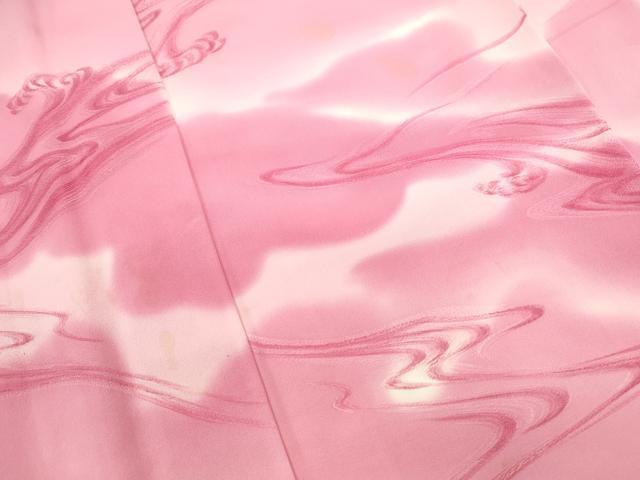 平和屋着物■訪問着 流水雲文 暈し染め 正絹 逸品 DABF4922qa