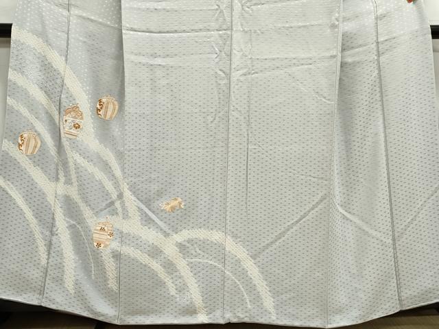 平和屋着物■訪問着 総刺繍 絞り 仕覆花文 銀彩 正絹 逸品 DABF4928qa