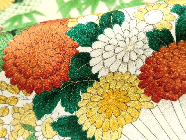 平和屋着物■訪問着 扇面草花文 暈し染め 正絹 逸品 DABF4929qa