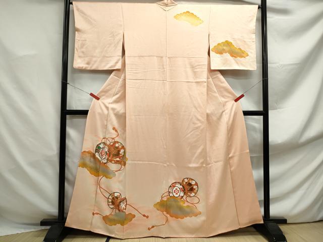 平和屋着物■訪問着 駒刺繍 鼓花文 暈し染め 金銀彩 正絹 逸品 DABF4930qa