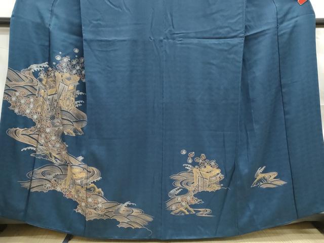 平和屋着物■訪問着 流水御所車花文 金彩 正絹 逸品 DABF4960qa