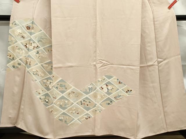 平和屋着物■訪問着 刺繍 地紙花文 正絹 逸品 DABF4966qa