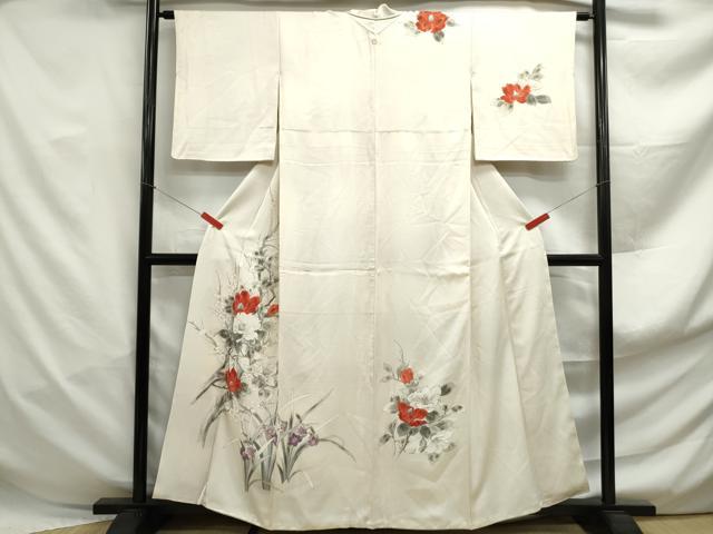 平和屋着物■訪問着 枝椿 正絹 逸品 DABF4976qa