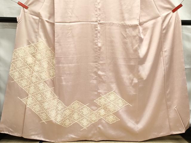 平和屋着物■訪問着 駒刺繍 松皮菱花文 金彩 正絹 逸品 DABF4989qa