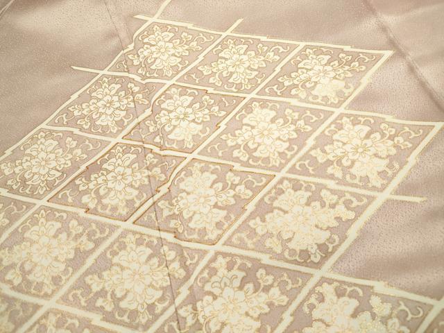 平和屋着物■訪問着 駒刺繍 松皮菱花文 金彩 正絹 逸品 DABF4989qa