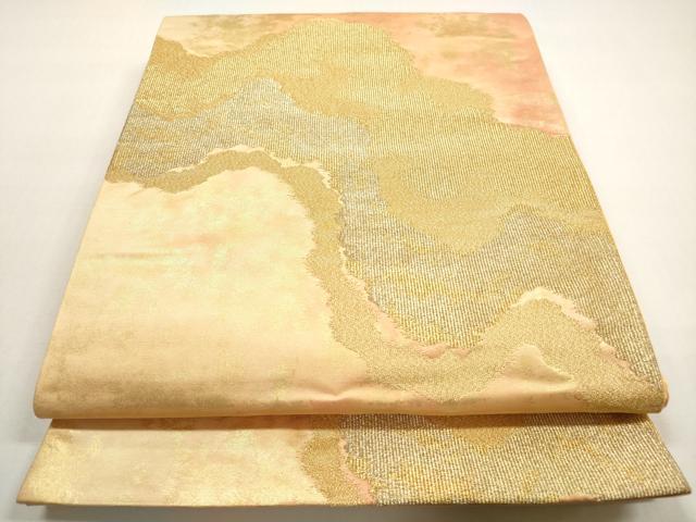 平和屋着物◎六通柄袋帯 錦彩つづれ 道長霞文 金糸 引箔 正絹 逸品 DABF5021xg