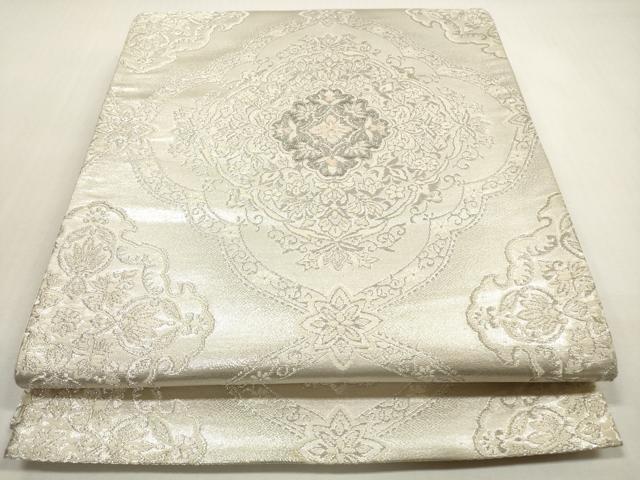 平和屋着物◎六通柄袋帯 正倉院花文 プラチナ二重箔 正絹 逸品 DABF5279xg