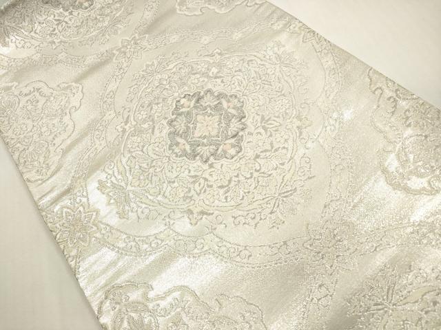 平和屋着物◎六通柄袋帯 正倉院花文 プラチナ二重箔 正絹 逸品 DABF5279xg