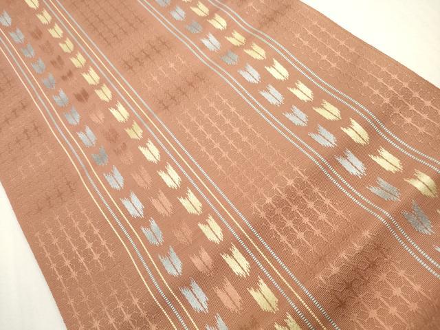 平和屋着物◎本場筑前博多織 八寸名古屋帯 矢羽間道 正絹 逸品 DABF5376xg