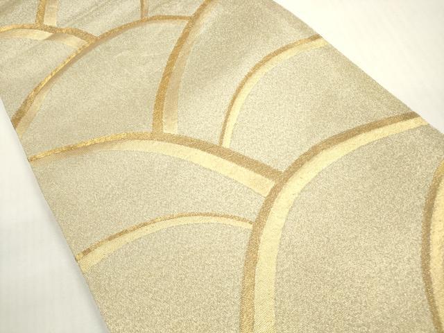 平和屋着物◎六通柄袋帯 重ね山 金糸 正絹 逸品 DABF5443xg