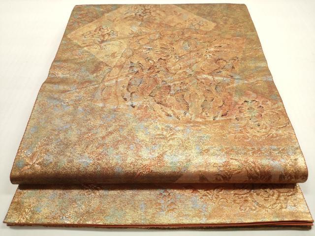 平和屋着物◎六通柄袋帯 狩猟文 金糸 引箔 正絹 逸品 DABF5458xg