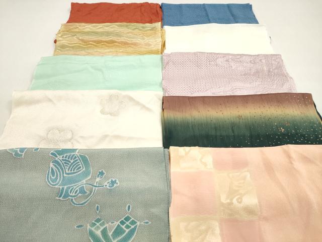 平和屋着物★和装小物 帯揚げ10枚セット 丹後ちりめん 正絹 逸品 DABF5483xg