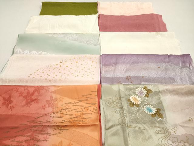 平和屋着物★和装小物 帯揚げ10枚セット 丹後ちりめん 正絹 逸品 DABF5485xg