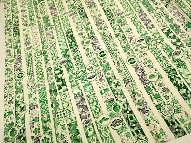 平和屋着物▽上質な小紋 単衣 型染 吉祥宝尽くし花文 正絹 逸品 DABF5524du