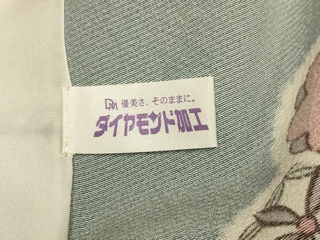 平和屋着物▽上質な小紋 単衣 舞花文 正絹 逸品 DABF5529du